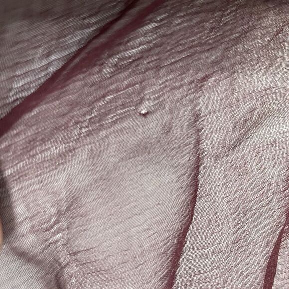 La Fuori Silk Beaded Sequin Topper Duster in Burgundy/Mauve Large Coverup - Picture 13 of 16